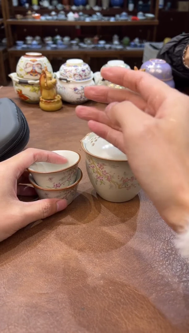 真的很便宜会开片的旅行茶具