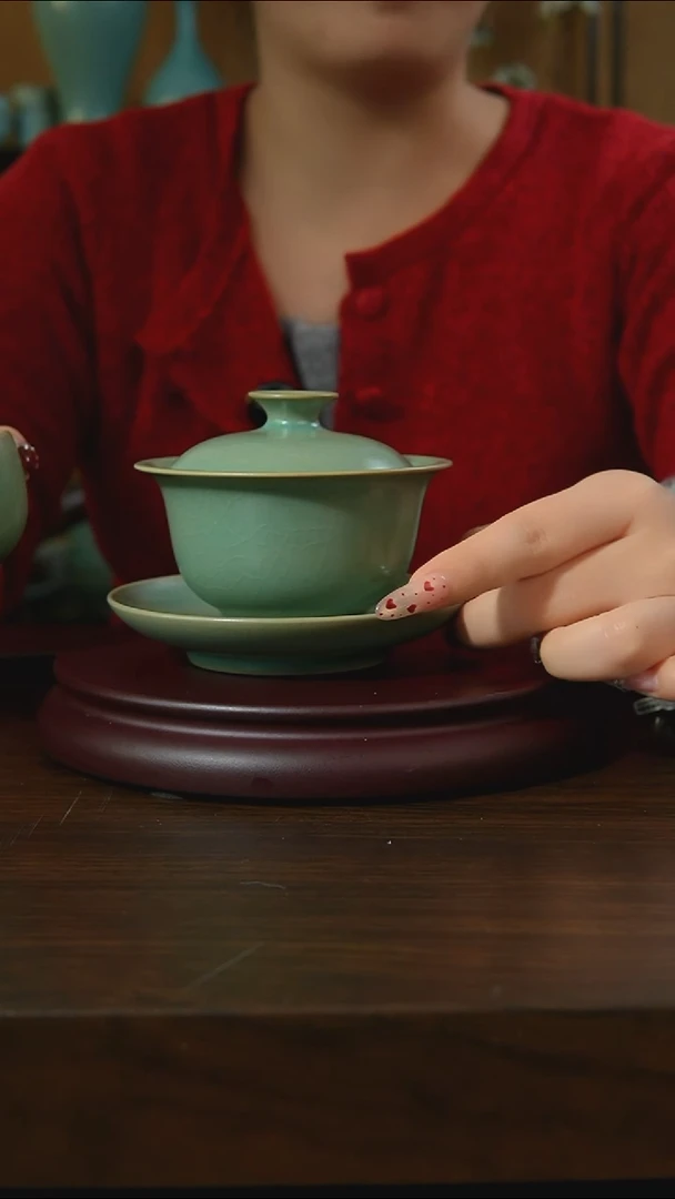 杯子瓷夺***脚元宝三才