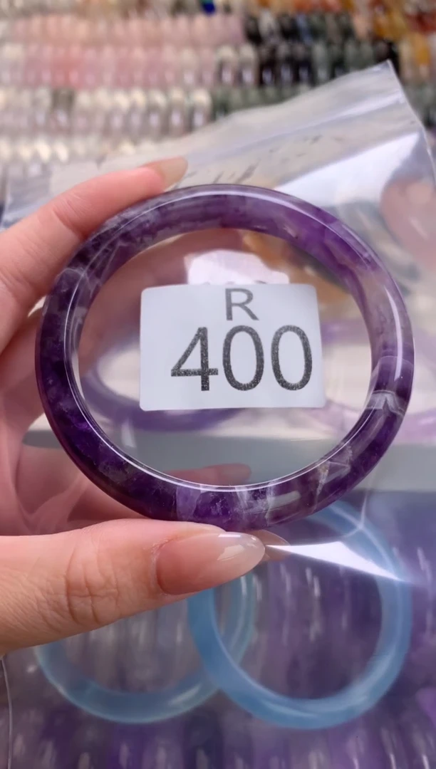 水晶珠宝半成品未镶嵌水晶手镯400-64