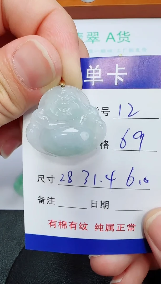吊坠(赠链)未镶嵌翡翠12