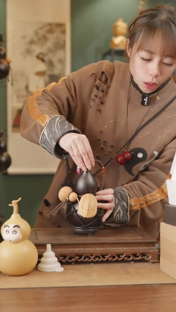 【闪购商品】317号精品天然大漆工艺防渗内胆酒葫芦~