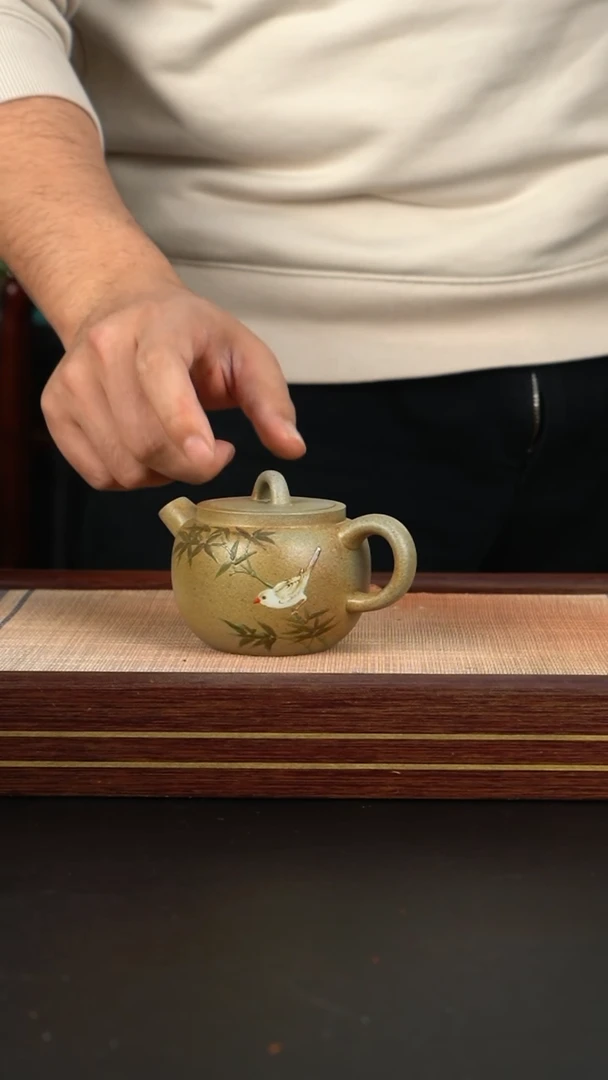 【闪购商品】紫砂茶壶柴烧泥绘巨轮