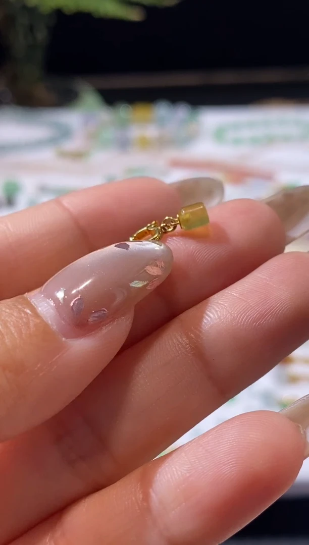 未镶嵌定制翡翠采****菇桶珠提溜  买断不退换