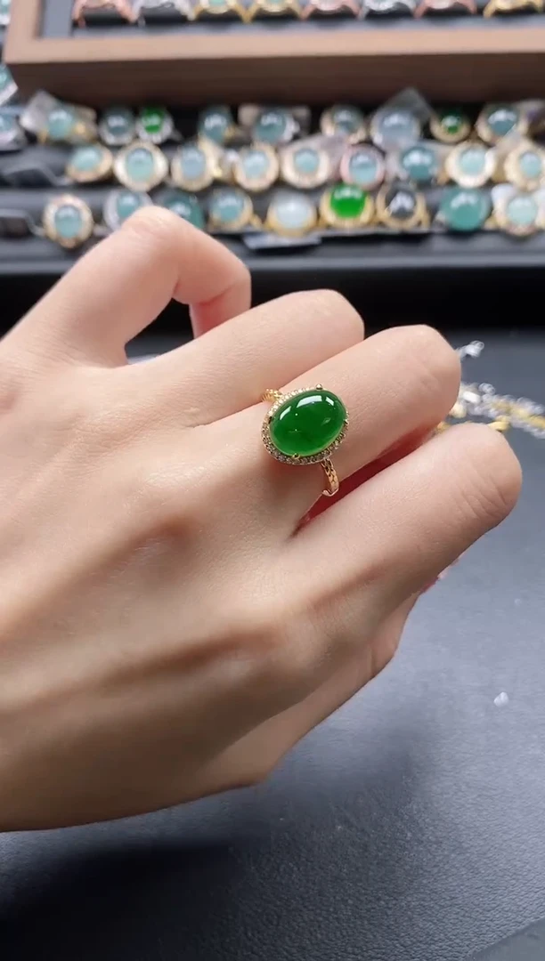 【闪购商品】翡翠戒指银S925镶嵌51151