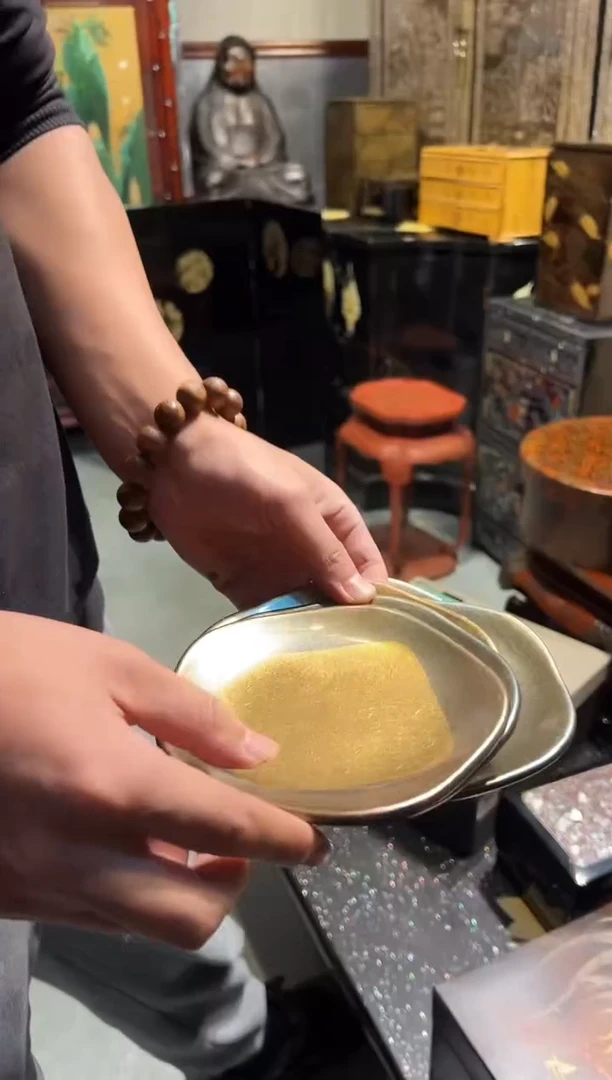金银箔 壶承五片 大漆漆器大漆漆器