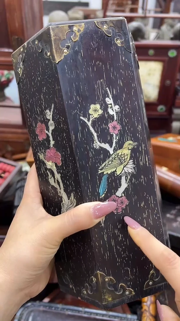 木沐头淘笔筒摆件