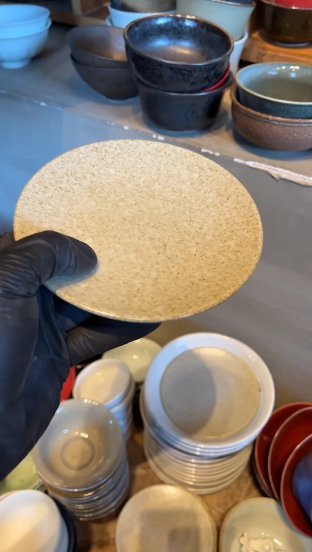 【闪购商品】瓷片590  雪饼白小盘1个