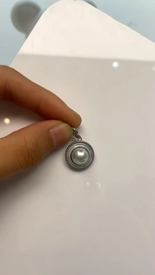颈饰银S925镶嵌海水珍珠9-10
