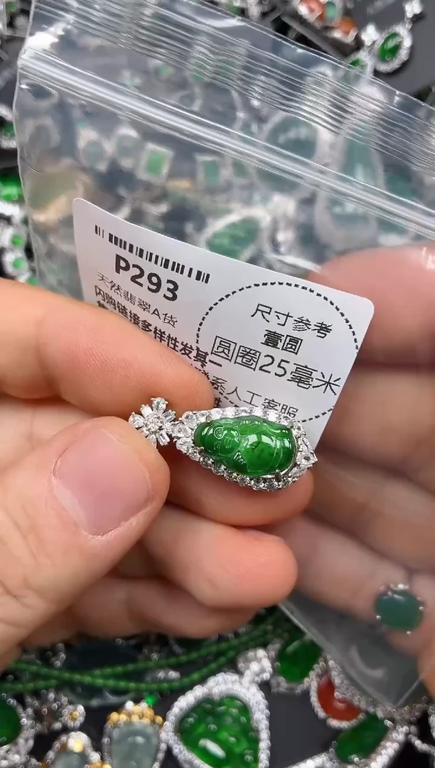 颈饰未镶嵌翡翠P293吊坠