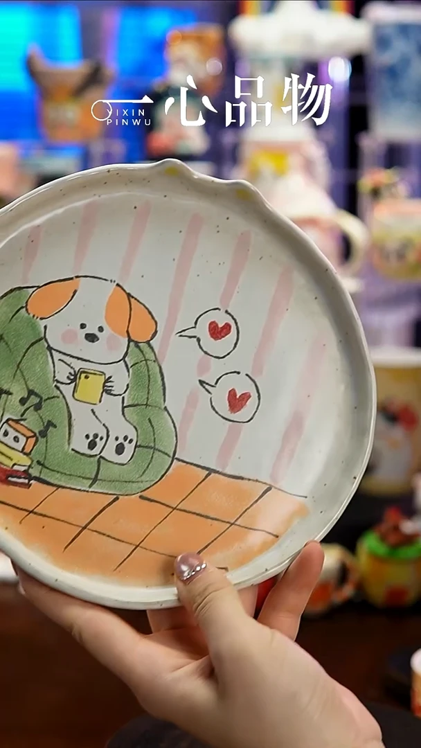 杯子瓷Y027景德镇手工手绘杯子摆件