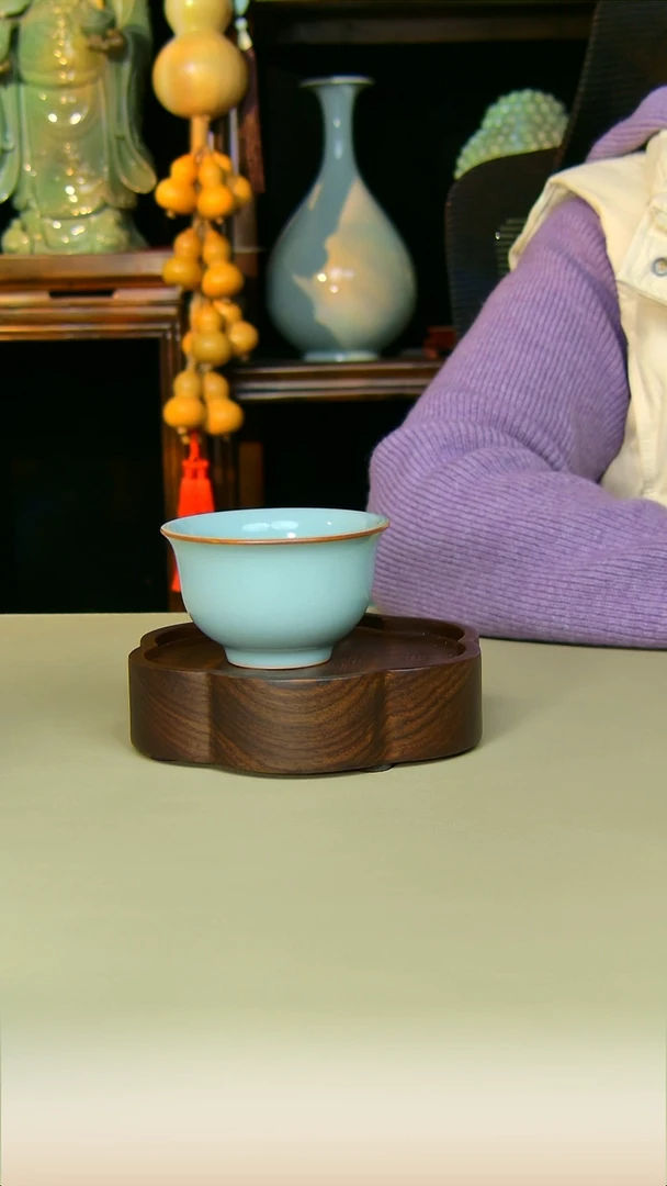 杯子陶大压手杯原矿天青不完美全手工