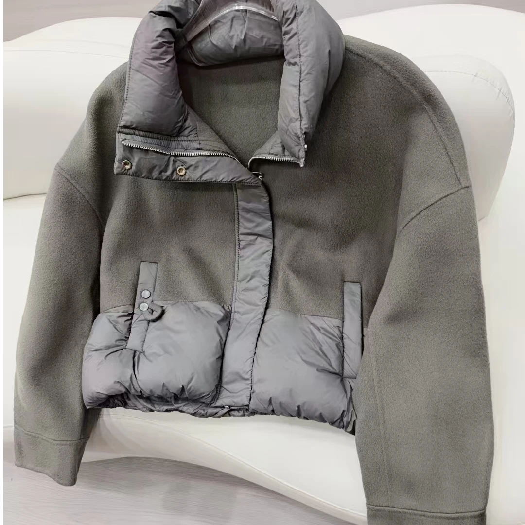 立领外套韩系拼接百搭