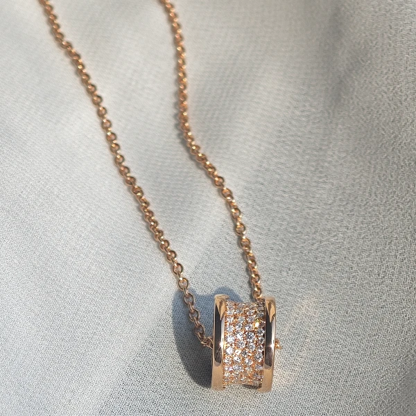 【CHERISH】18k  满钻小蛮腰项链天然钻石