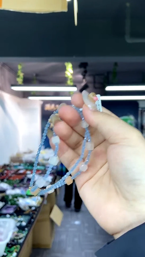 未镶嵌颈饰海蓝宝石多样性发其一颜色微差