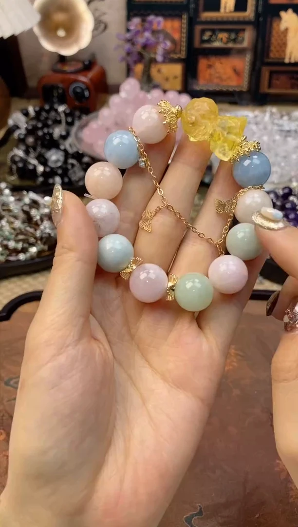 【闪购商品】绿柱石（摩根石）手链未镶嵌1439