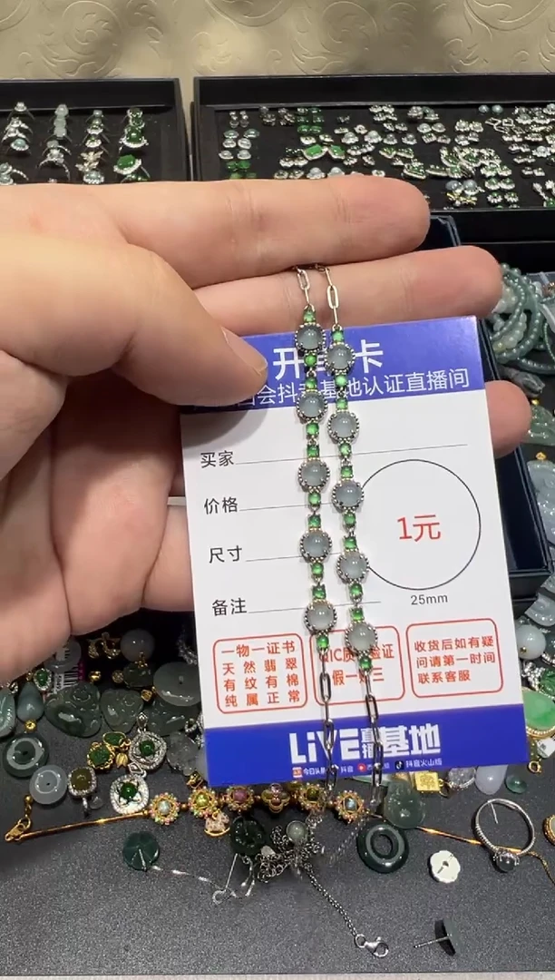翡翠未镶嵌颈饰手链