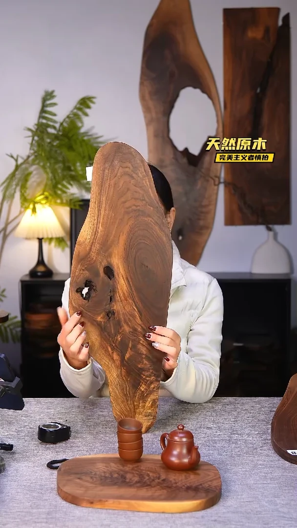 木北美黑胡桃原木.干裂疤结不属于商品质量问题完美主义者慎拍