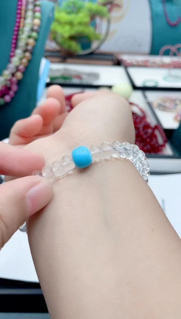 图片款 8mm白水直算盘珠单圈DFSF