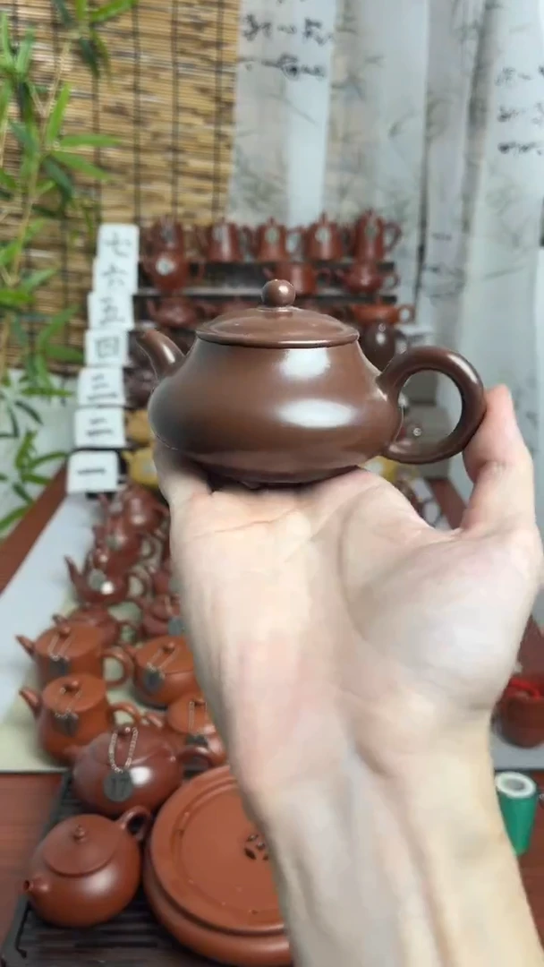 紫泥黑金刚明炉壶120cc手拉壶
