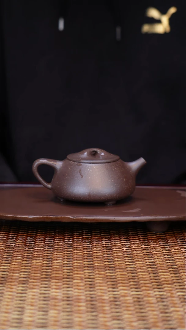 茶壶紫砂汀禾紫砂全手工千玺紫泥《满瓢》140cc