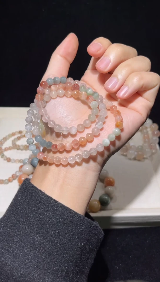 未镶嵌手串水晶7彩兔毛出厂价默认微瑕不退换6+