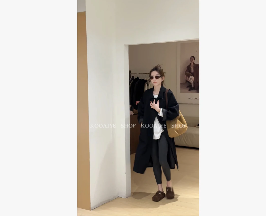 【旧金山】秋季新款韩系时尚简约气质大气百搭显瘦风衣