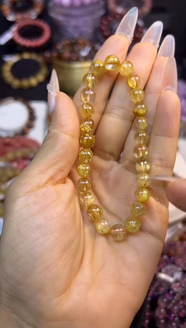 未镶嵌手串水晶金发晶7.4mm