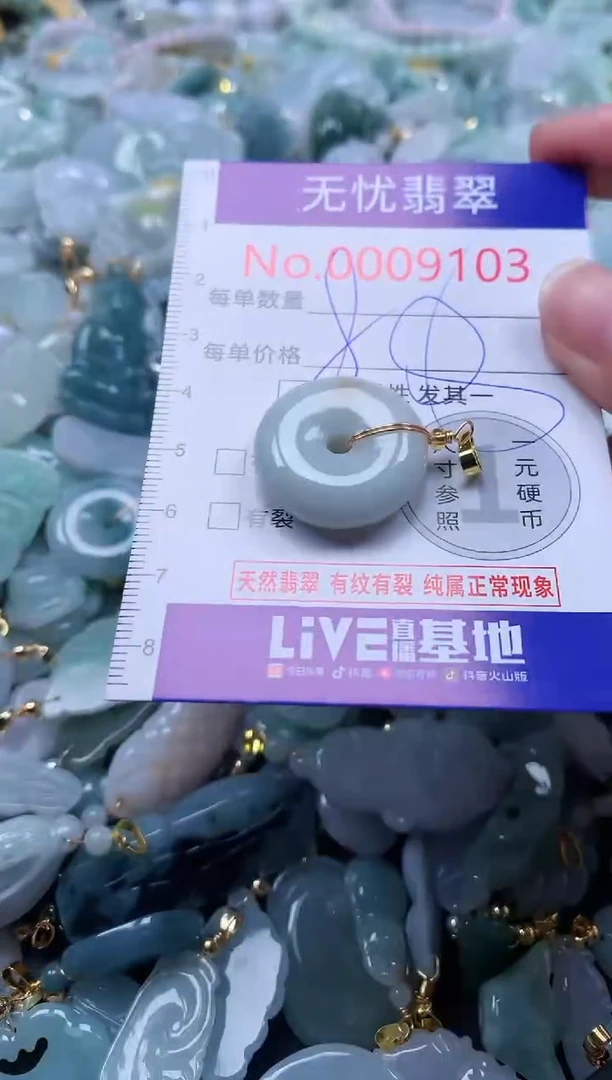 翡翠未镶嵌吊坠(不含链)9103