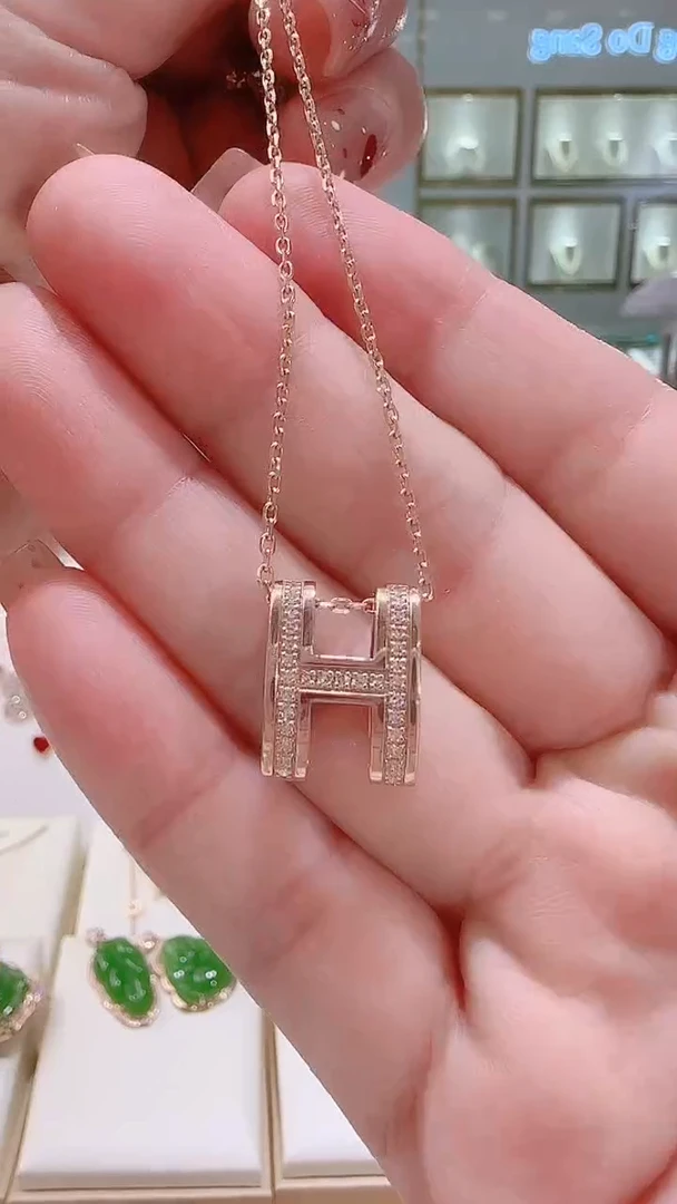 【闪购商品】钻石套链18K金镶嵌套链