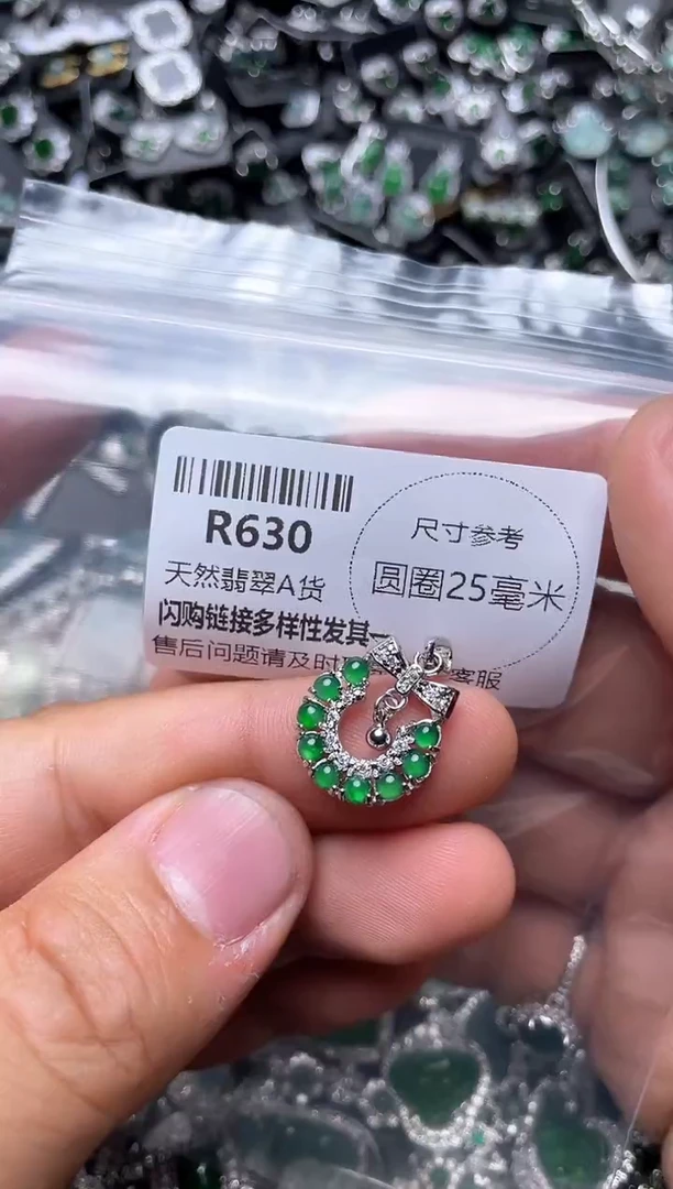 翡翠未镶嵌颈饰R630吊坠