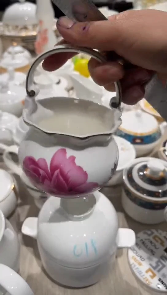 瓷花篮隆达骨质瓷