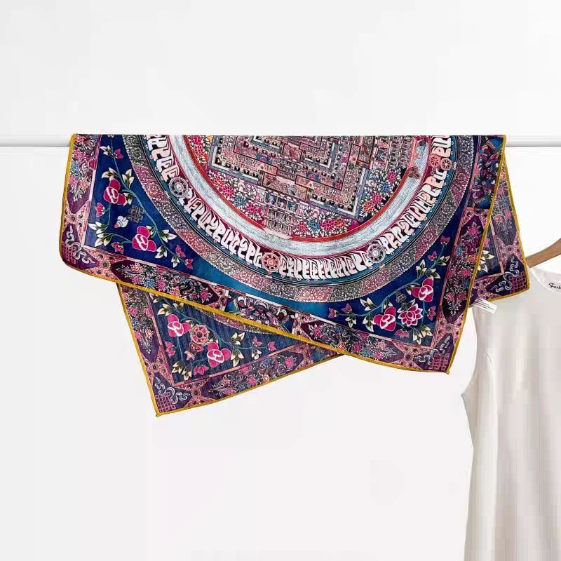 （莫兰迪）65*65腰果波西米亚风丝巾欧美复古时尚