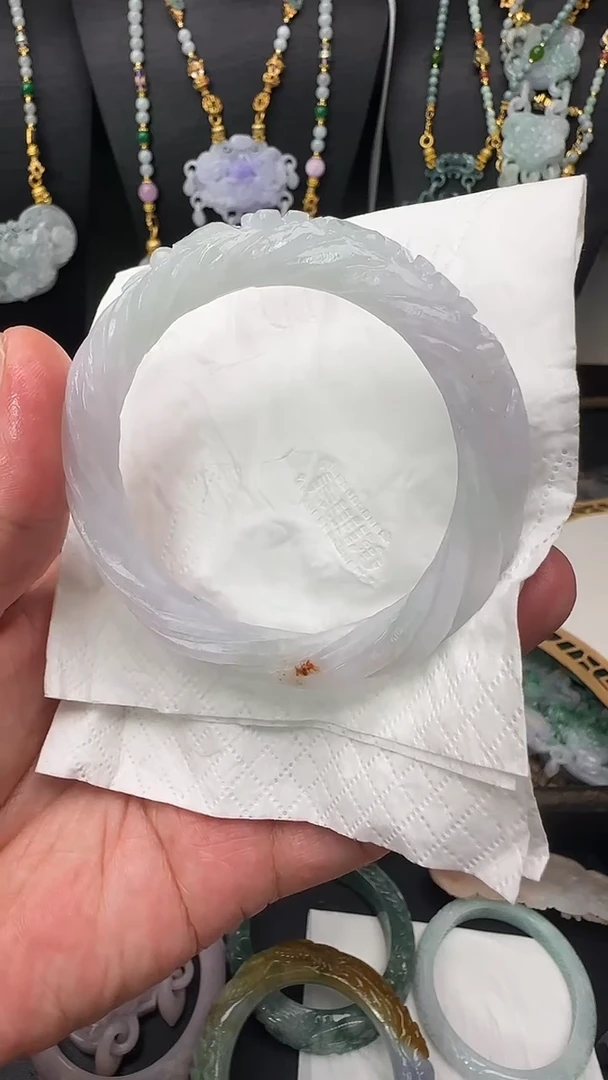 未镶嵌定制翡翠手镯5455