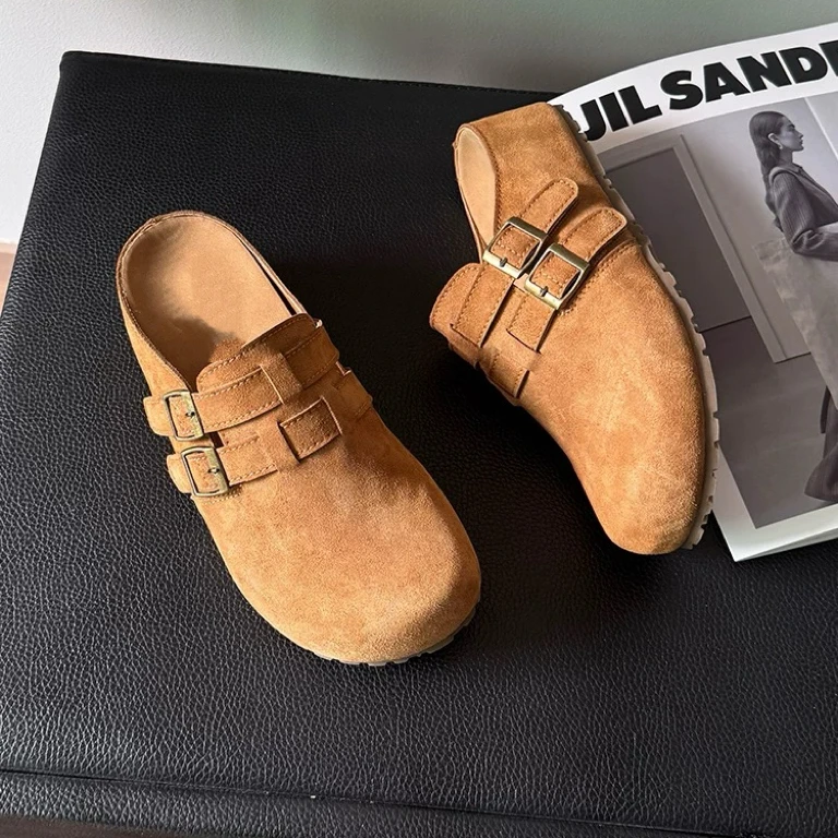 【现货+运费险】春季爆款博肯拖鞋女一脚蹬百搭外穿防滑软底平底鞋