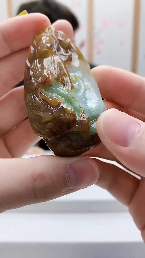 未镶嵌定制翡翠5163bb-毛货挂件14