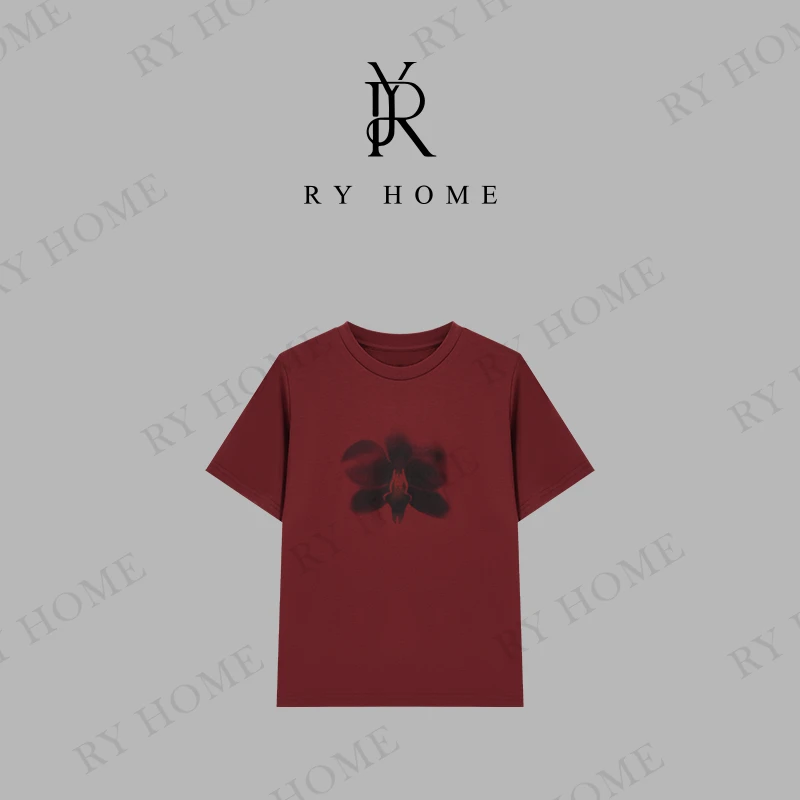 【容雨RYHOME】新款休闲圆领印花T恤251T1883