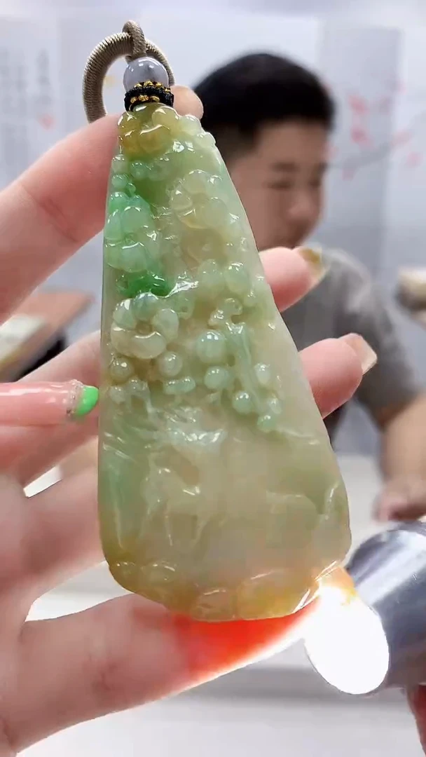 未镶嵌定制翡翠4917ry-毛货挂件191