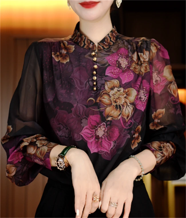 新款洋气显瘦优雅轻奢气质百搭长袖V领小衫V24Z302