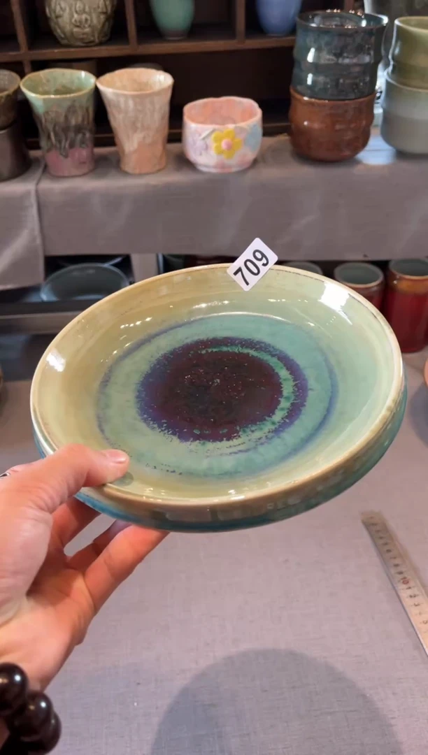 【闪购商品】瓷片709    霞光蓝菜盘1个