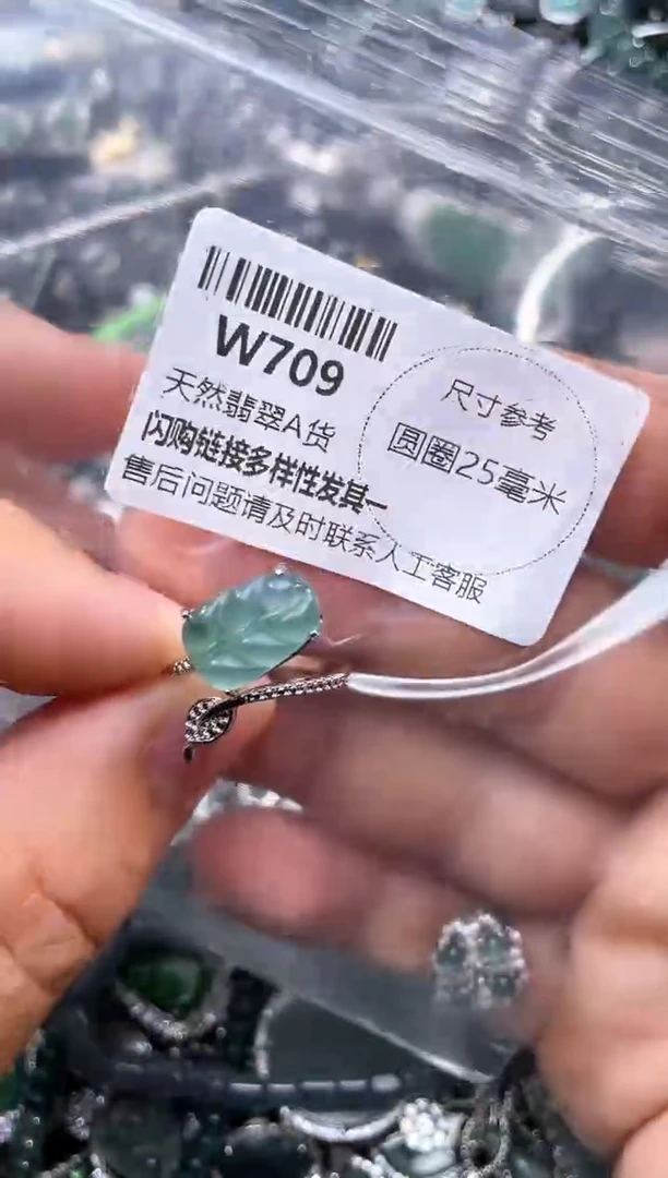 【闪购商品】翡翠颈饰未镶嵌W709戒指