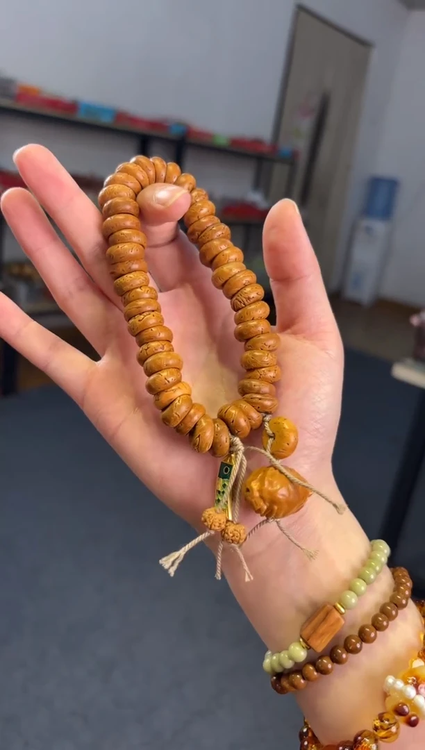 吊坠菩提根/象牙果   紫金鼠甜甜圈【空空佛】手串