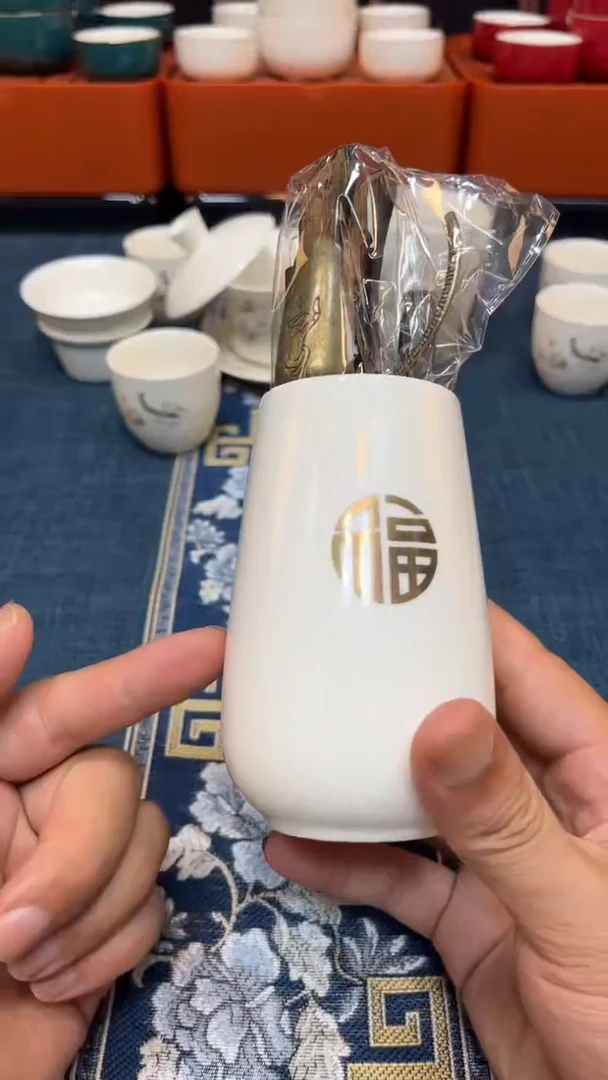 手工艺品琉璃茶道五君子