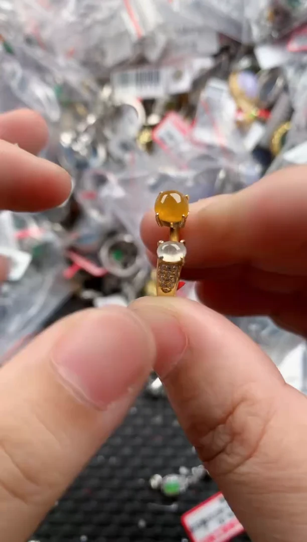 银S925镶嵌戒指翡翠111   9