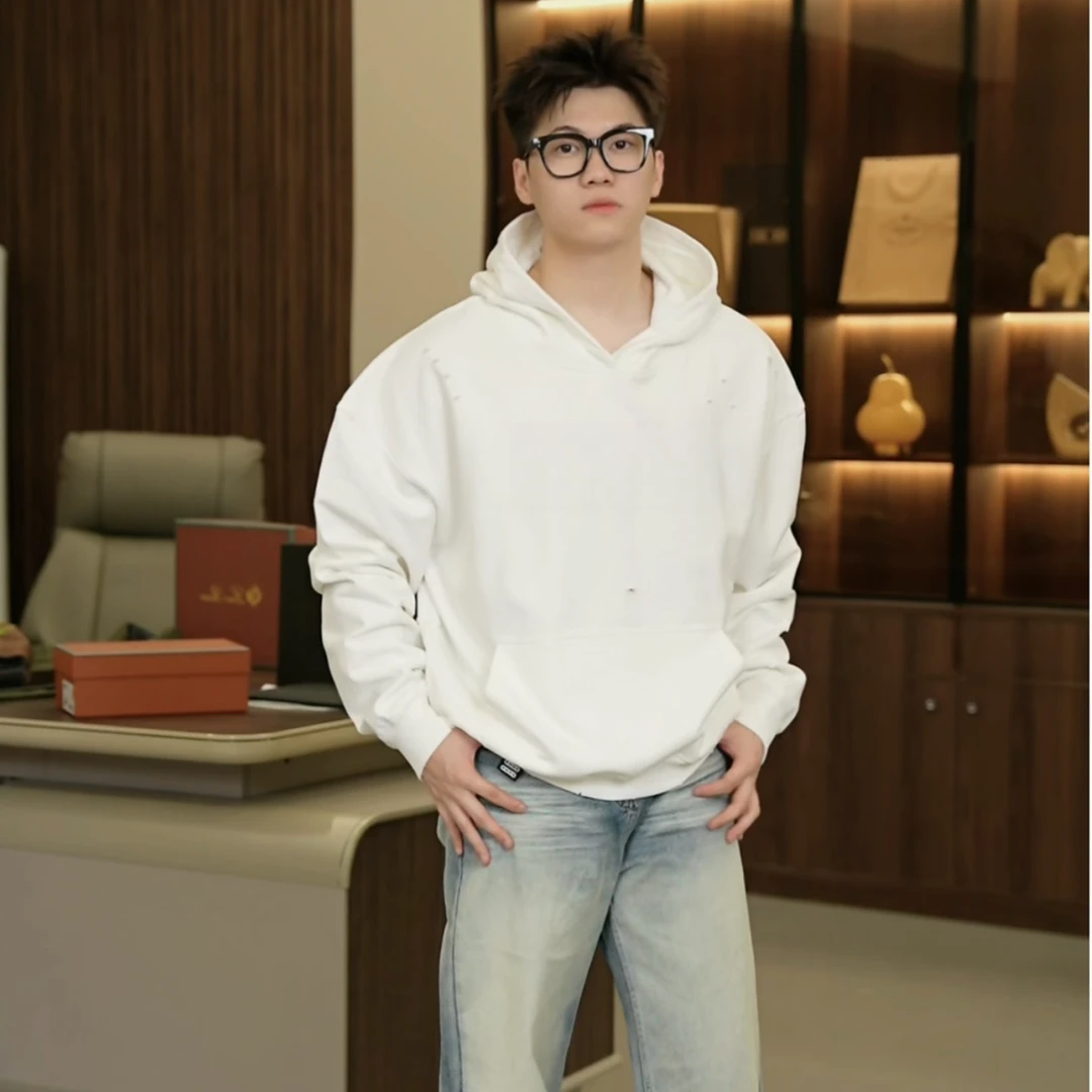 银河少年『GD系列定制卫衣』割破重磅工艺连帽卫衣