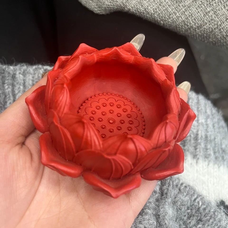 含辰砂工艺品朱砂莲花摆件-512014