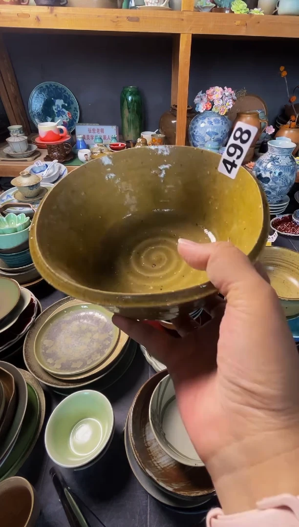 瓷片逍*498陶泥玻化手工钵碗
