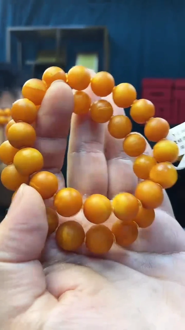 手串琥珀未镶嵌蜜蜡圆珠手串（多样性发其一）