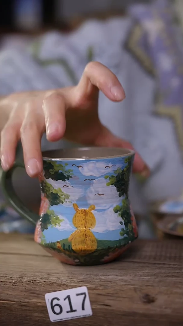 【闪购商品】瓷片油画风·彩绘·设计师石一款