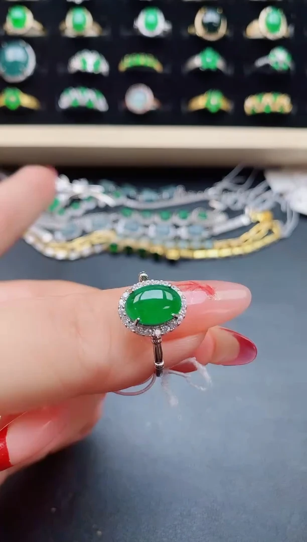 【闪购商品】翡翠戒指银S925镶嵌321321
