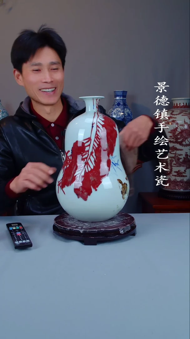 摆件陶瓷景德镇手工手绘陶瓷摆件36